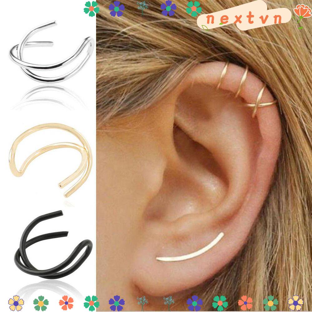 Bộ 2 Khuyên Kẹp Vành Tai Phong Cách Punk Cá Tính Cho Nam Nữ
