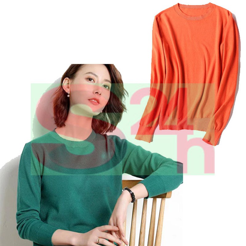 Áo len nữ Mỏng, cổ Tròn, Dài tay, Bo cạp, đủ Size, đủ Màu | BigBuy360 - bigbuy360.vn