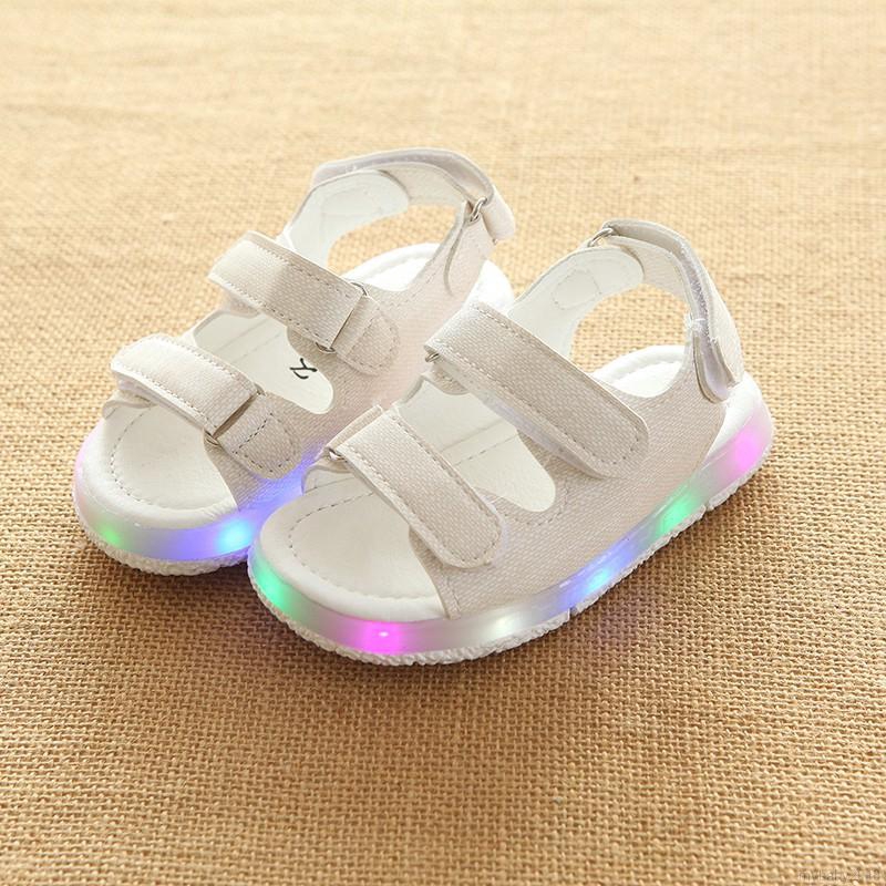 [Mã FASHIONXANH264 giảm 10K đơn 50K] Giày sandal có đèn LED đi biển cho bé trai và bé gái