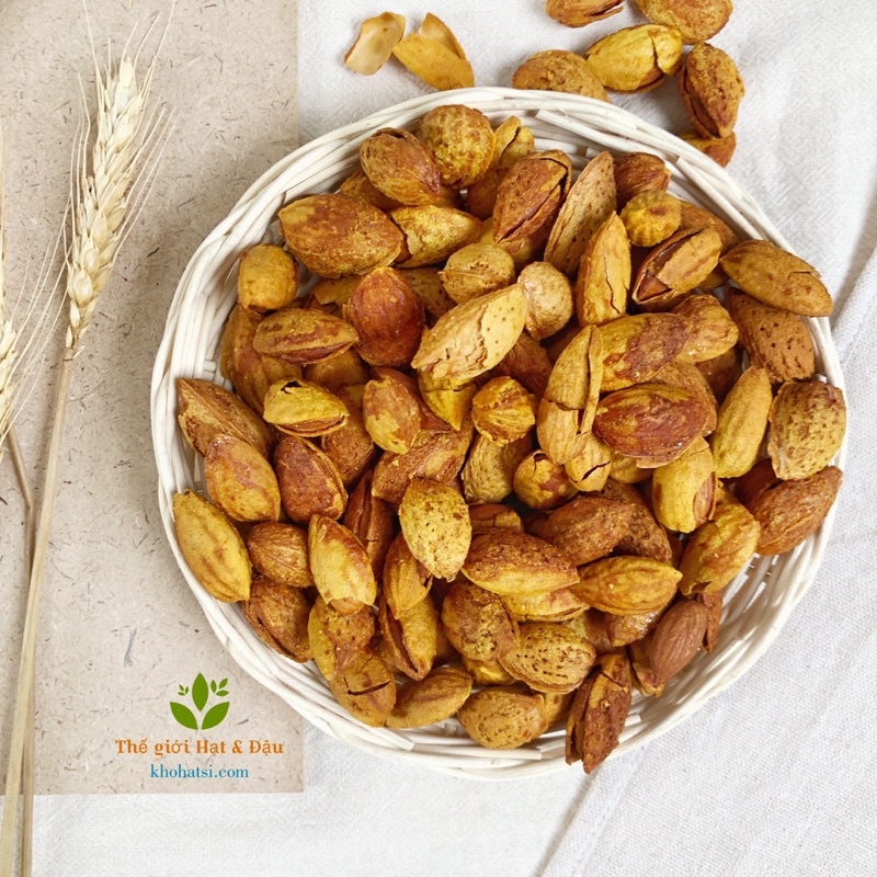 500G Hạnh Nhân Mỹ Nhập Khẩu Rang Bơ Vỏ Mỏng