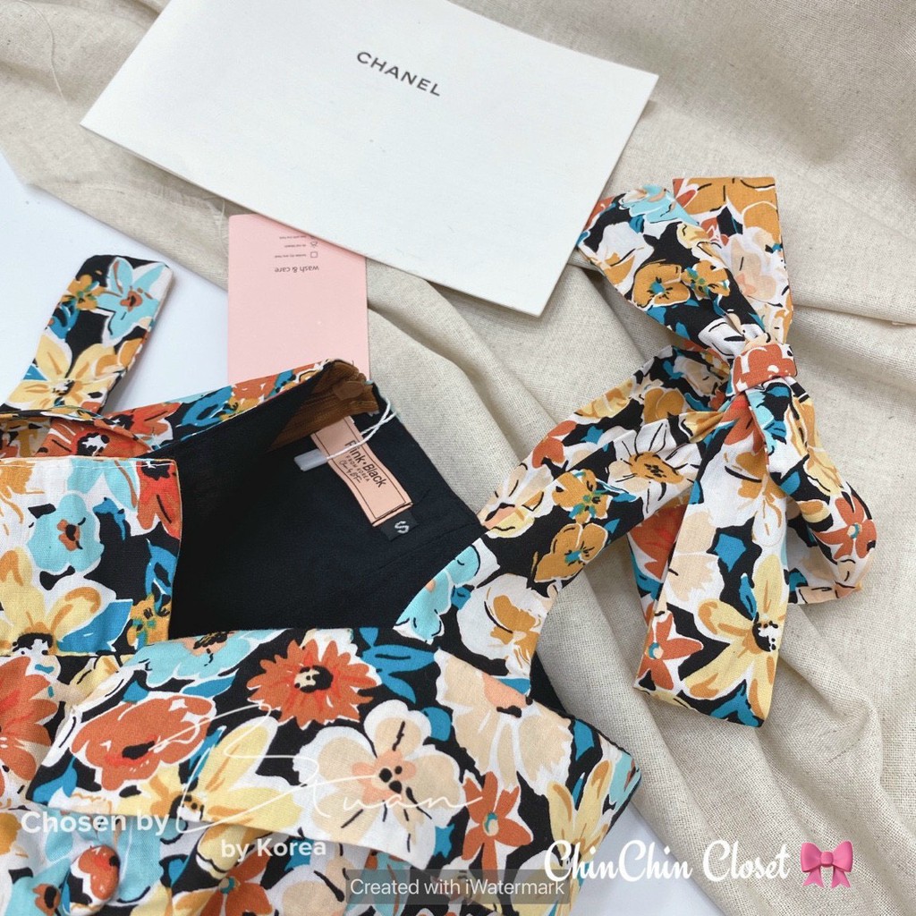 VN113 - VÁY XÒE 2 DÂY HOA XINH HÀNG TK NỮ | BigBuy360 - bigbuy360.vn