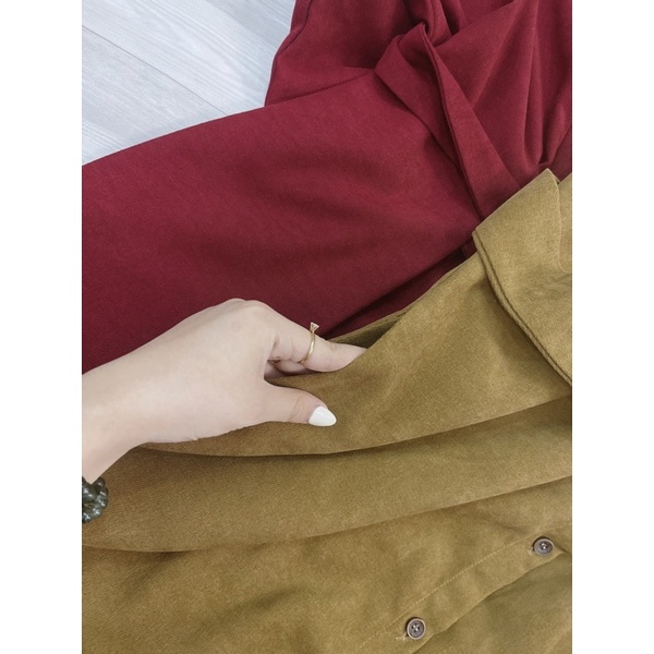 VN879 - VÁY SƠ MI DÁNG DÀI ĐAN EO DÀI TAY