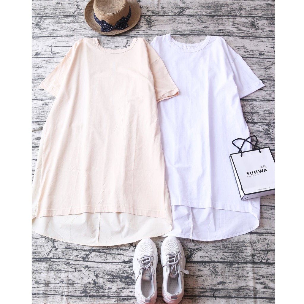 VÁY SUÔNG COTTON VẠT SAU HIGHLOW