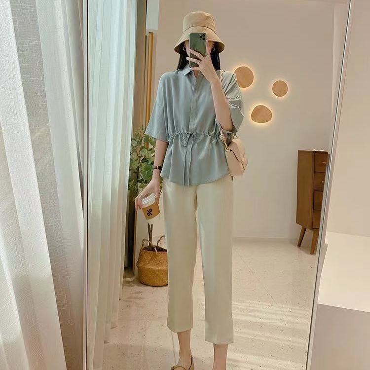 Áo sơ mi tay ngắn thời trang hè phong cách Hàn Quốc 2021 cho nữ | BigBuy360 - bigbuy360.vn