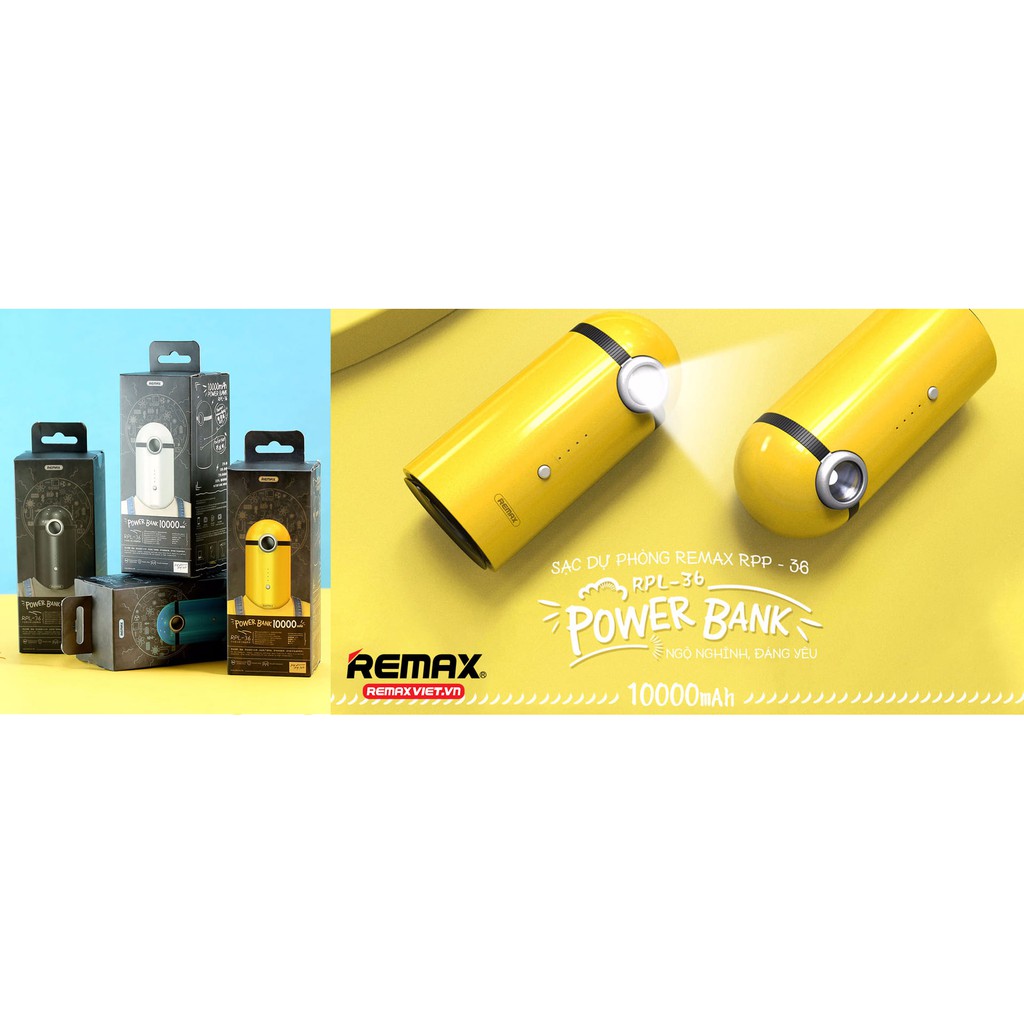 Sạc dự phòng HÌNH MINION REMAX RPL36 ,10000 mah | BigBuy360 - bigbuy360.vn