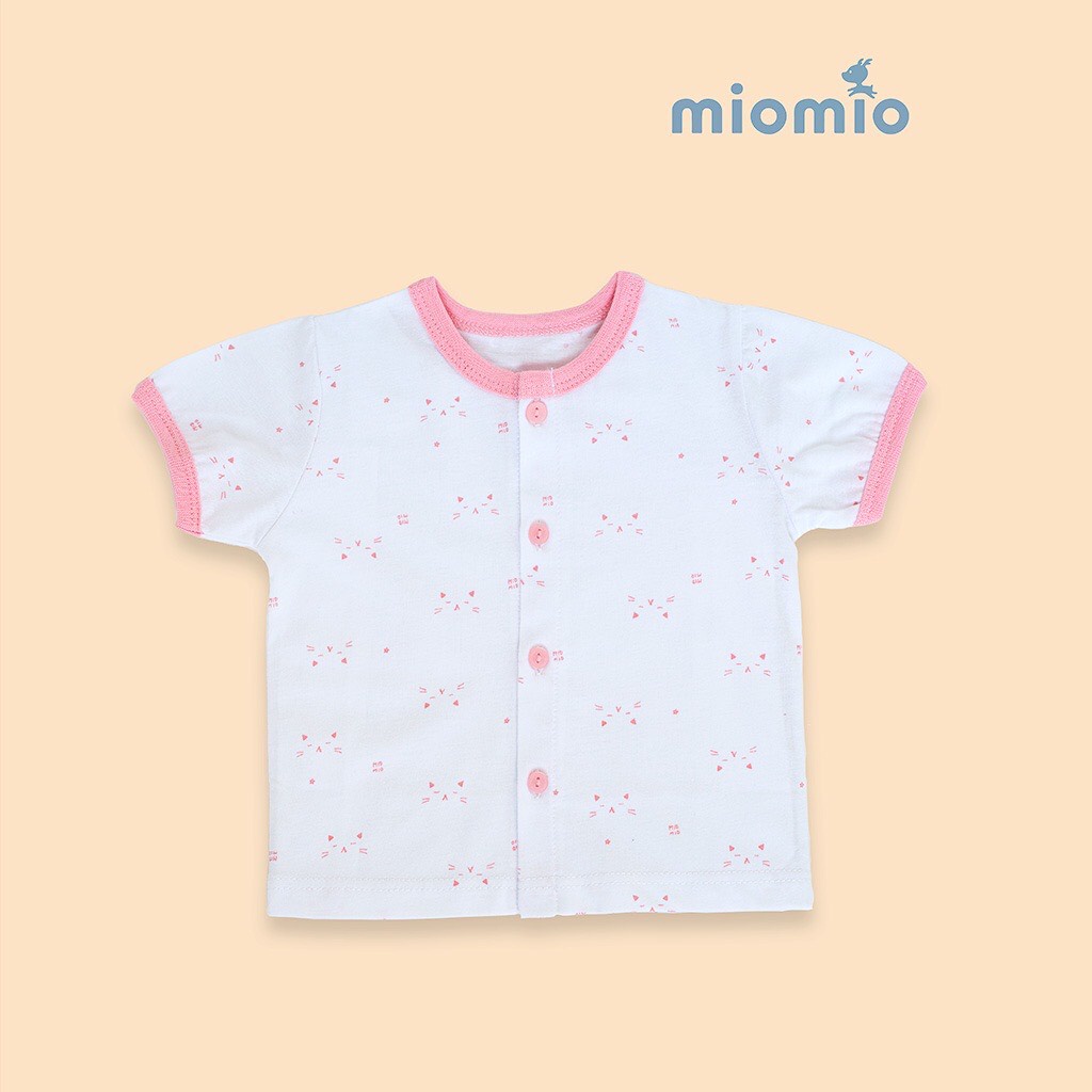 Áo Sơ Sinh Tay Dài, Tay Ngắn, Bộ, Nút Giữa MIOMIO, Họa Tiết Mặt Mèo Cho Bé Trai Bé Gái , 100% Cotton
