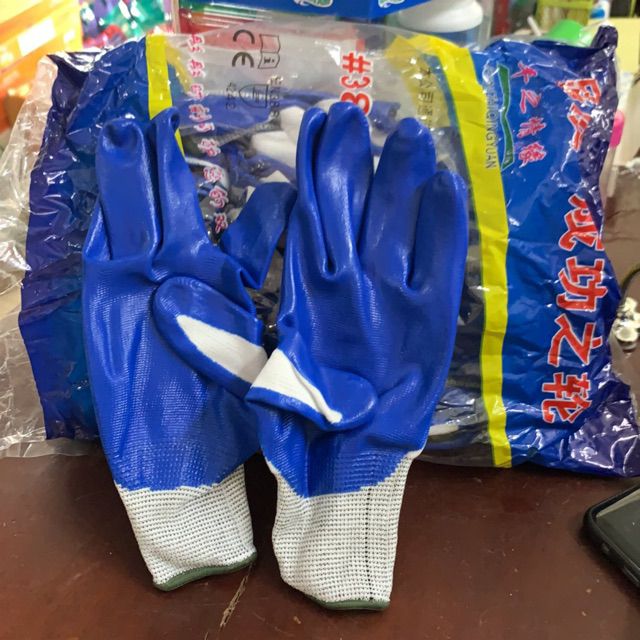 SỈ/ BUÔN GĂNG TAY LAO ĐỘNG ( Sơn Mặt Trong) BỊCH 12 ĐÔI HÀNG 388 DÀY DẶN
