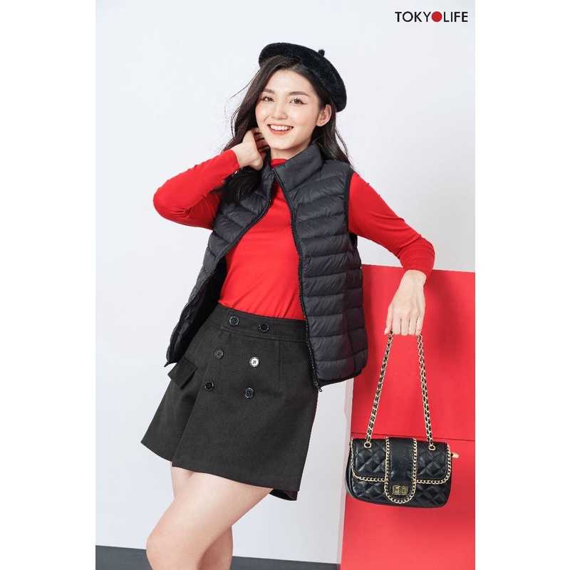 [Mã WABRSWK giảm 10% đơn 250K] Áo Khoác Lông Vũ Cao Cấp Siêu Nhẹ, Ấm Nữ cổ cao không tay TOKYOLIFE I9FEJ003J