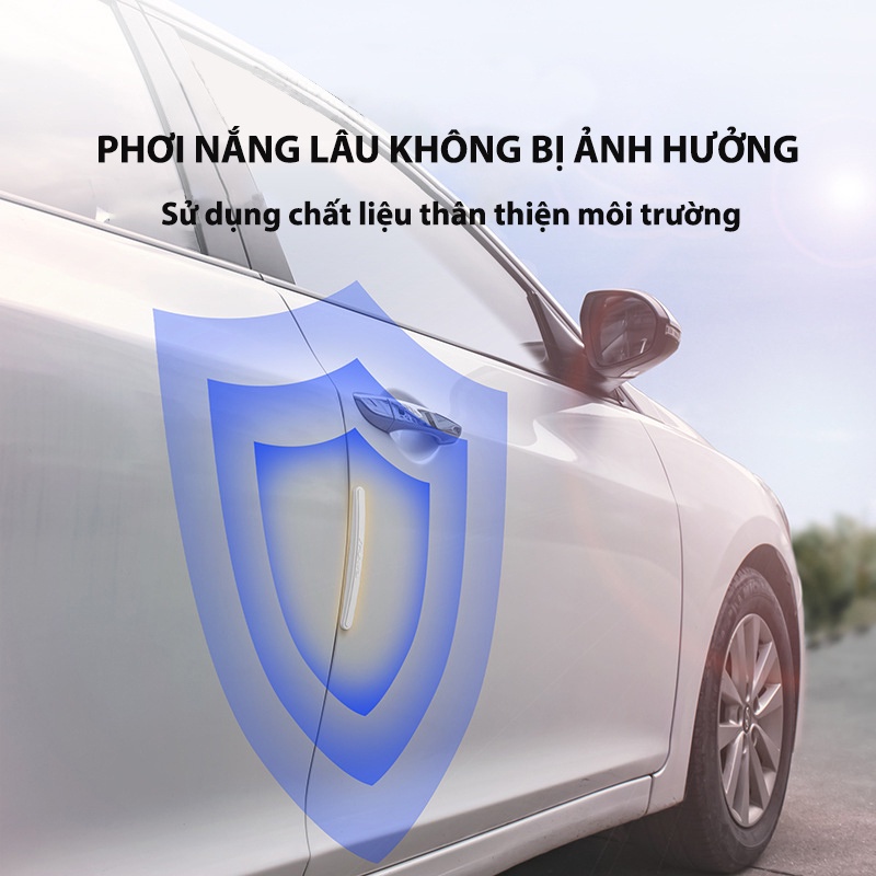 Combo 4 miếng dán chống va đập cửa xe ô tô chất liệu PVC siêu chịu lực, chống mài mòn