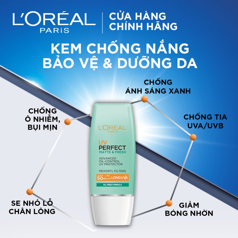 Bộ mẫu thử kem chống nắng kiềm dầu & kem dưỡng sáng mượt đều màu L'Oreal Paris 7mlx2 | BigBuy360 - bigbuy360.vn
