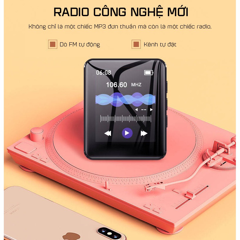 [Mã ELHACE giảm 4% đơn 300K] Máy Nghe Nhạc MP3 Bluetooth Ruizu M4 Bộ Nhớ Trong 16GB - Hàng Chính Hãng