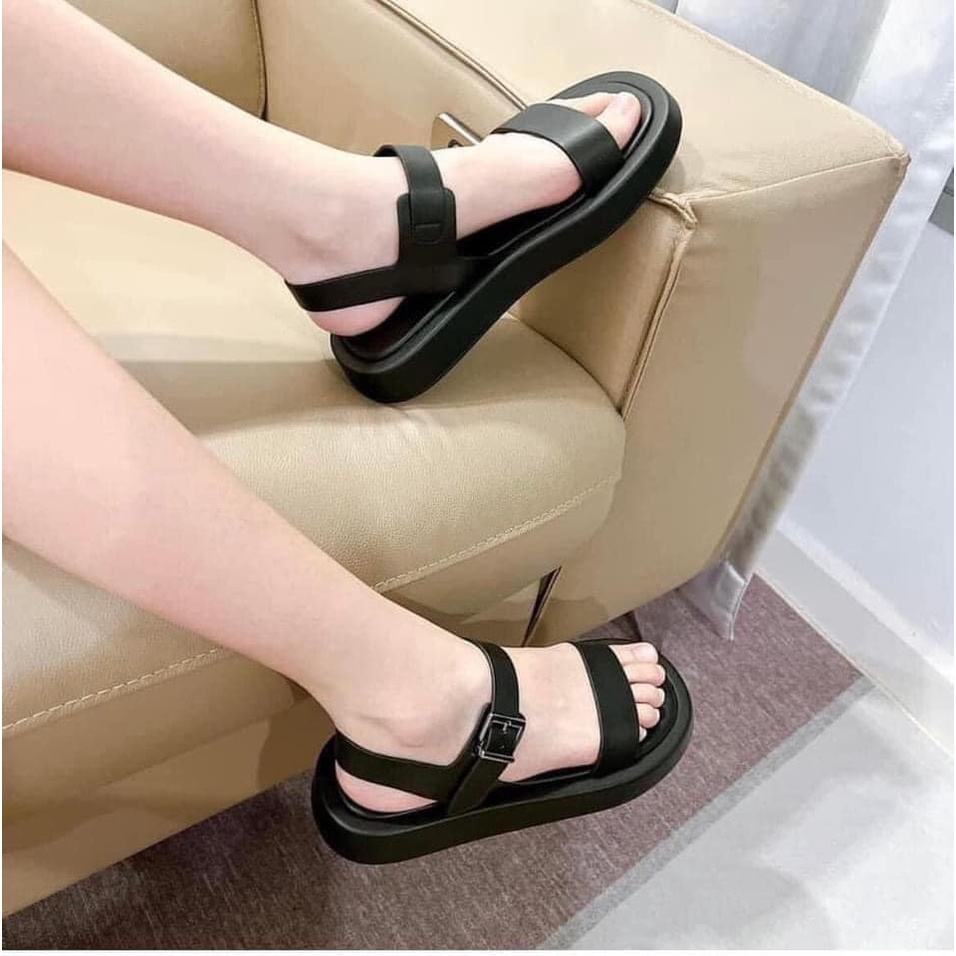 Dép quai ngang sandal nữ bản to C.N.K chất cao su siêu nhẹ mềm dẻo cực bền tôn chân kiểu dáng thời trang