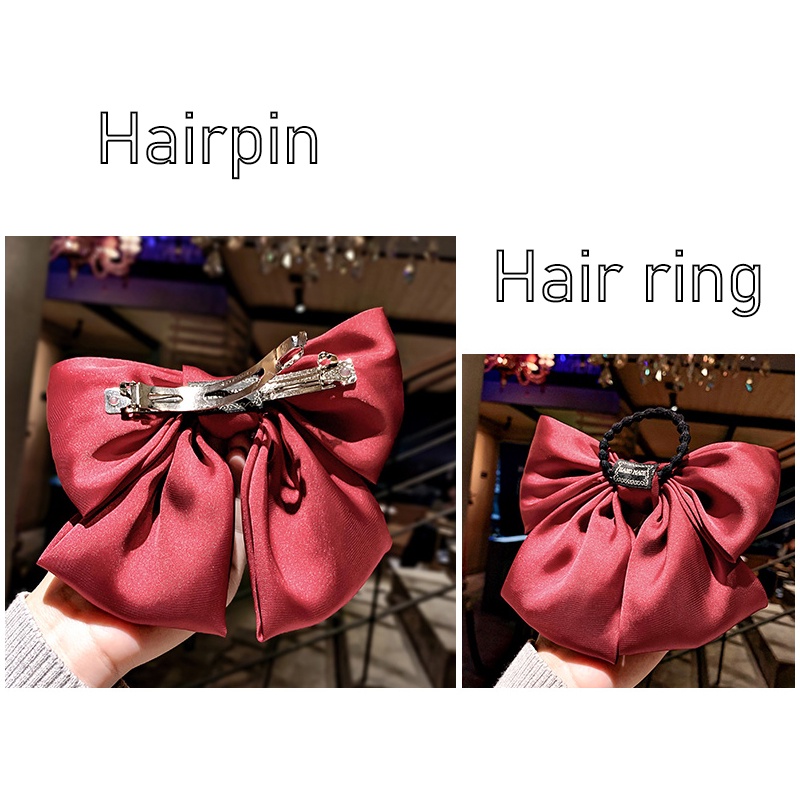 Kẹp Tóc Nơ Bướm Lớn Bằng satin Thời Trang Hàn Quốc Cho Nữ