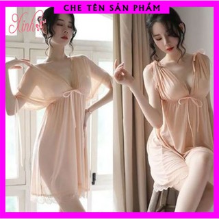 Váy ngủ, đầm ngủ MS5177 vải ren, thắt eo sang trọng, gợi cảm