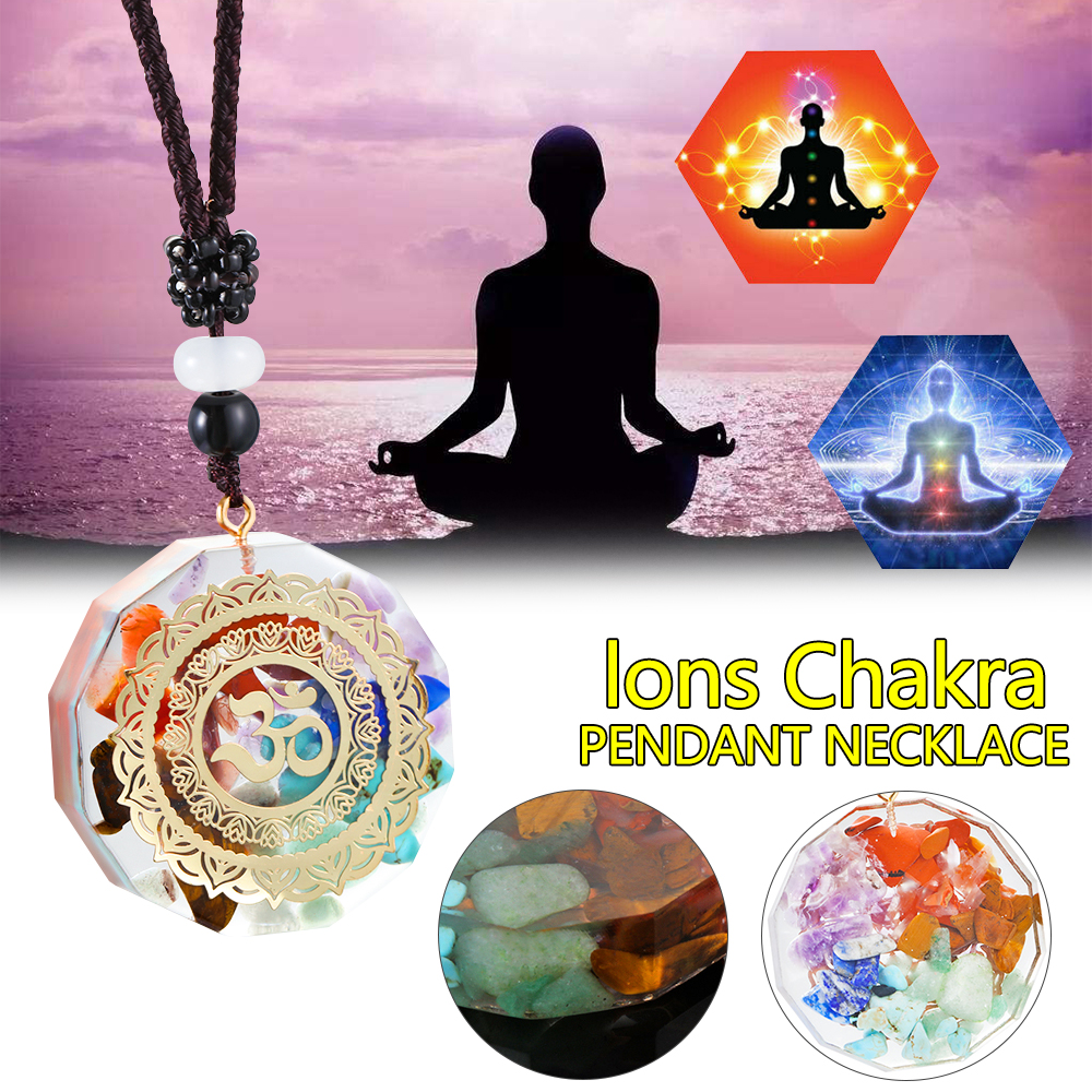 Dây Chuyền Hợp Kim Mặt Đá Chakra Độc Đáo Cho Nam