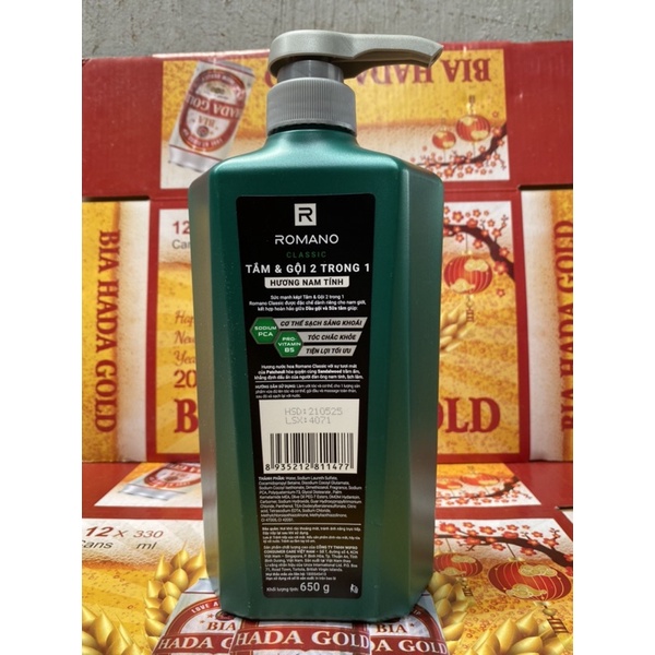 Tắm Gội 2in1 Romano 650g