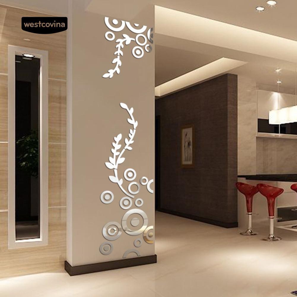 Set miếng dán tráng gương trang trí