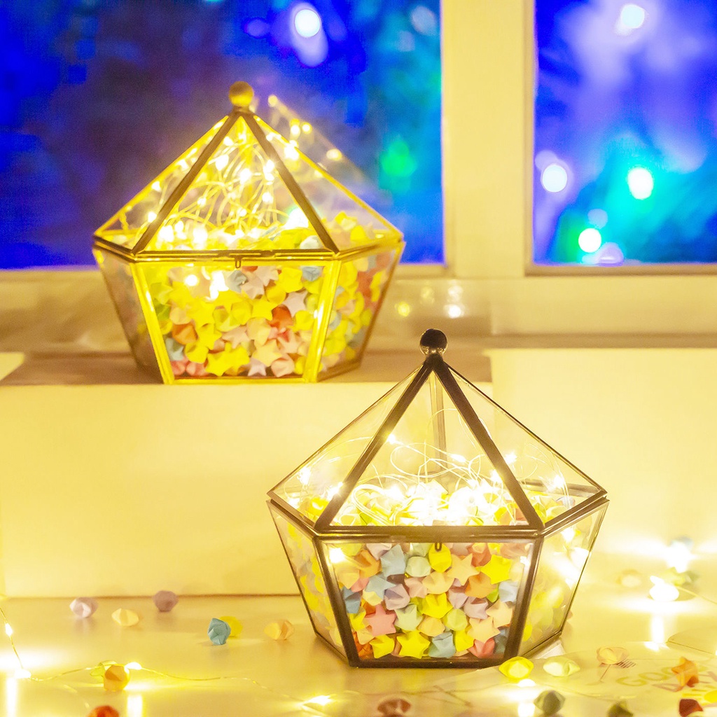 Lọ Thủy Tinh Đựng Trang Sức Hình Viên Thuốc Ngôi Sao May Mắn