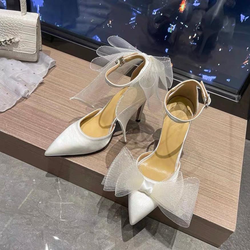 Giày cao gót đính nơ tiêu thư đáng yêu cho các nàng A19