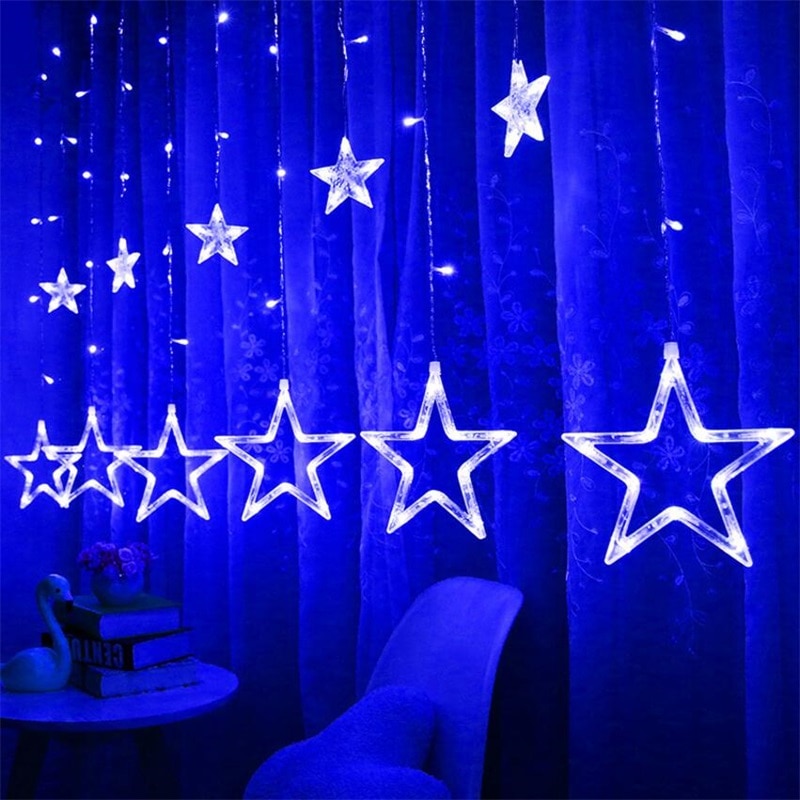Dây Đèn Led Thiết Kế Hình Ngôi Sao Dùng Trang Trí Lấp Lánh Chiều Dài 1.5 / 2.5 / 3 / 6m