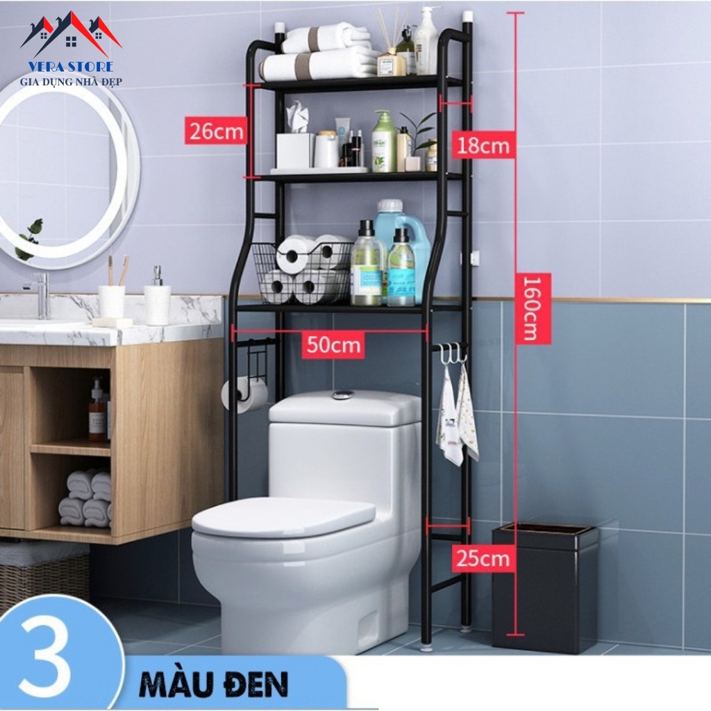 Kệ nhà vệ sinh, kệ bồn cầu, kệ máy giặt sơn tĩnh điện để đồ tiện lợi