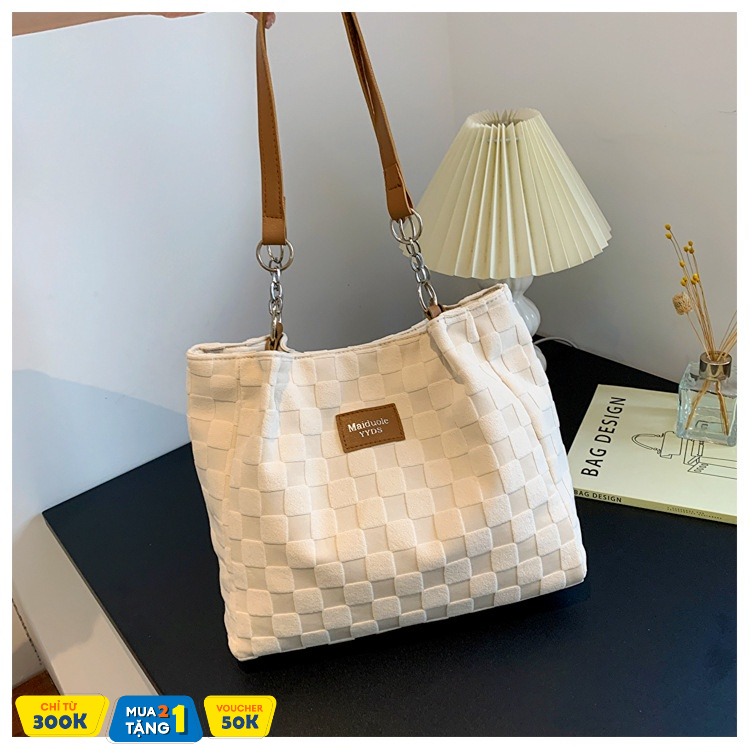 Túi xách tote nữ, túi vải canvas kẹp nách công sở, túi đi học đi làm đi chơi đựng được nhiều đồ