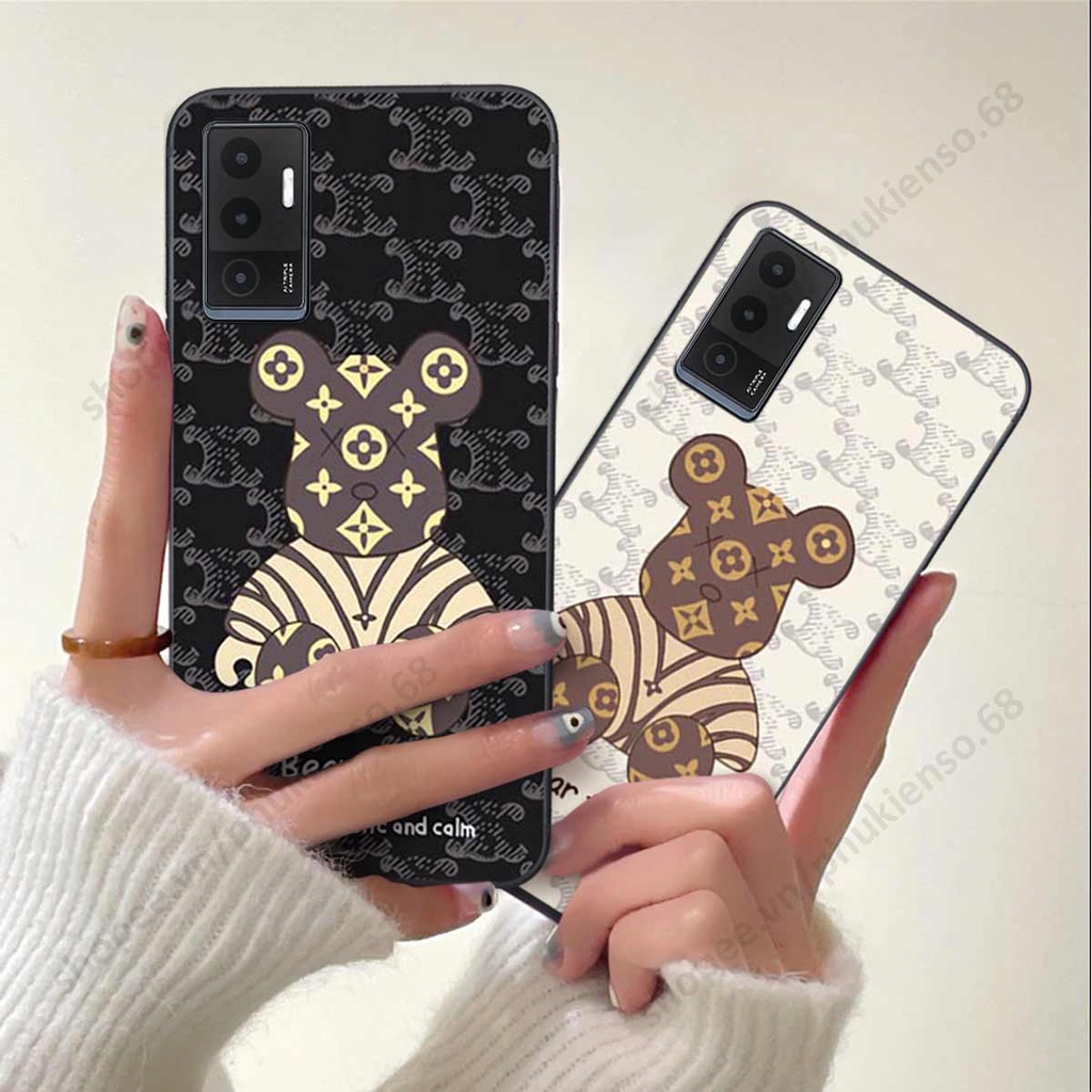 Ốp lưng điện thoại Vivo V23e / V23 5G elegant, gấu be@rbrick cao cấp, vỏ ốp rẻ đẹp