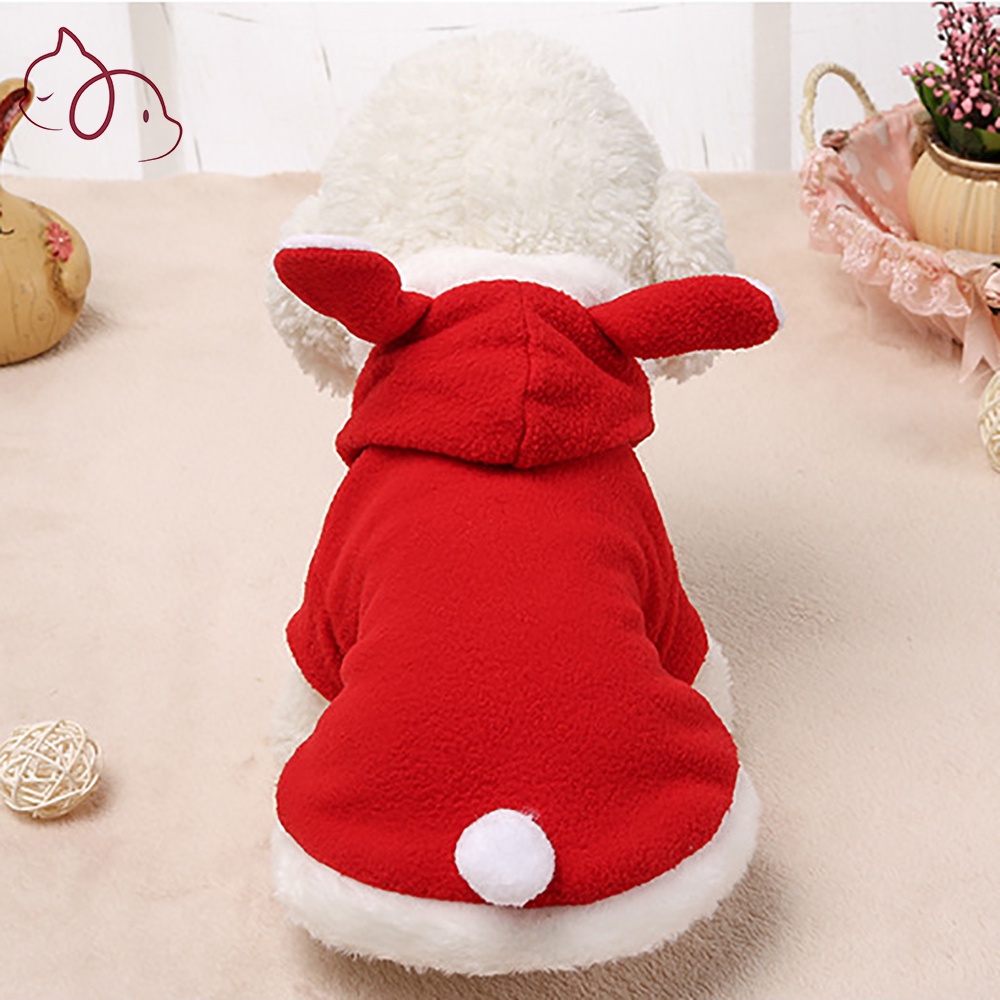 Áo hoodie họa tiết Giáng sinh dễ thương cho thú cưng