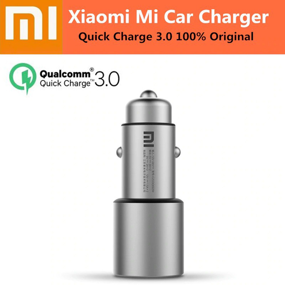 Tẩu Sạc Nhanh Trên Ô Tô 2 Cổng USB Xiaomi Quick Charger 3.0 Typec | Bảo Hành 12 Tháng