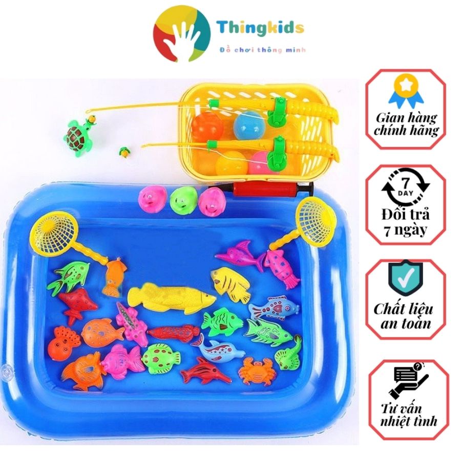 Bộ đồ chơi bể phao câu cá cho bé- THINGKIDS