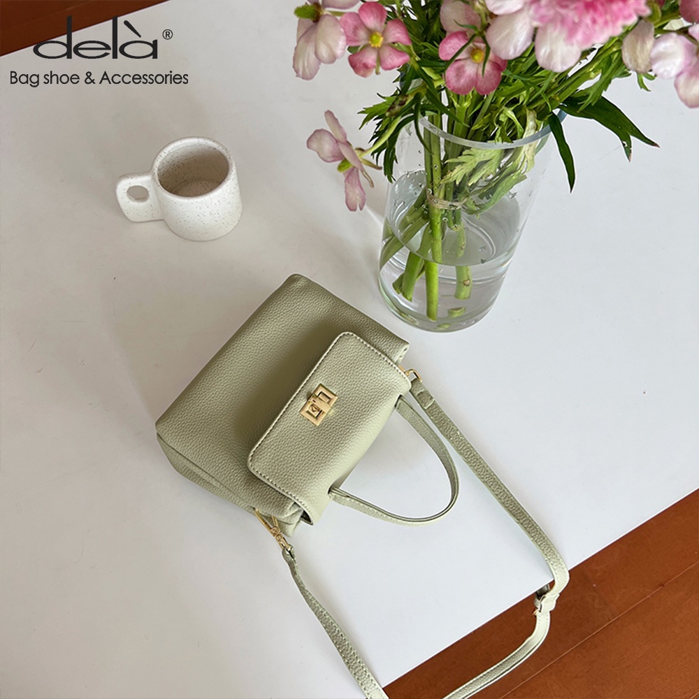 Dela Túi Đeo Chéo Hình Vuông Nhỏ Cầm Tay Bằng Da Mềm Thiết Kế Thời Trang niche Mới 2022