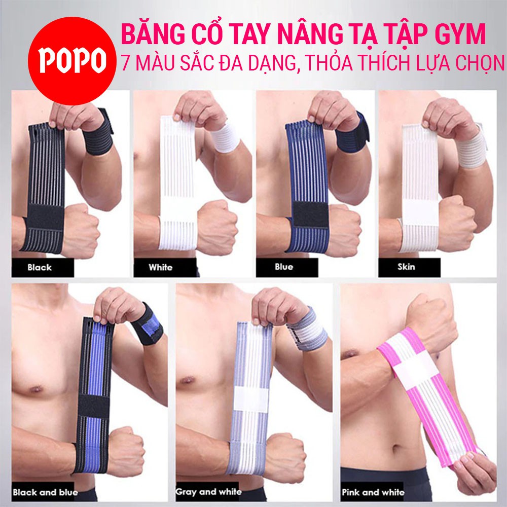 Băng cổ tay nâng tạ vải mềm co dãn, quấn cổ tay tập GYM 1128, chống chấn thương cổ tay chất liệu cao cấp