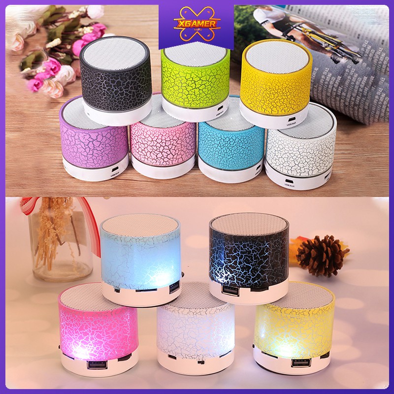 XGamer A9 Wireless Colorful LED Light Mini Portable Bluetooth Speaker Support USB / AUX / TF Card / FM