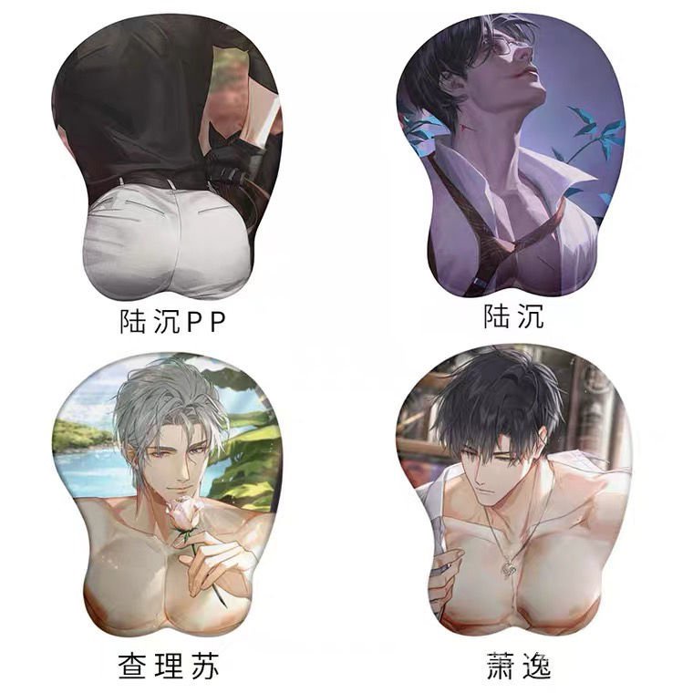 Đệm Lót Chuột Bằng Silicone Có Dây Đeo Cổ Tay Ba Chiều Hình Anime Và Ánh Sáng Ban Đêm Tình Yêu Đẹp Mắt Phong Cách ins Dành Cho Nam