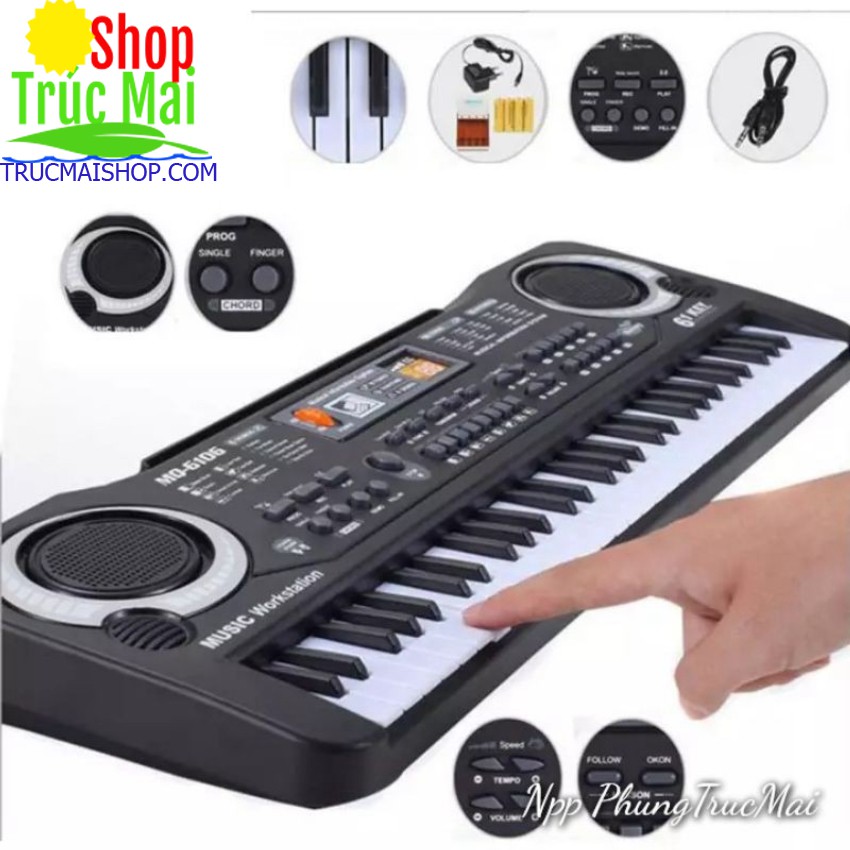 [ FREE SHIP ] Mua Đàn Piano - Bé Học Đàn Tại Nhà - Đàn Organ Cho Người Lớn Và Trẻ Em MQ-6106 -  Bh 12 thang