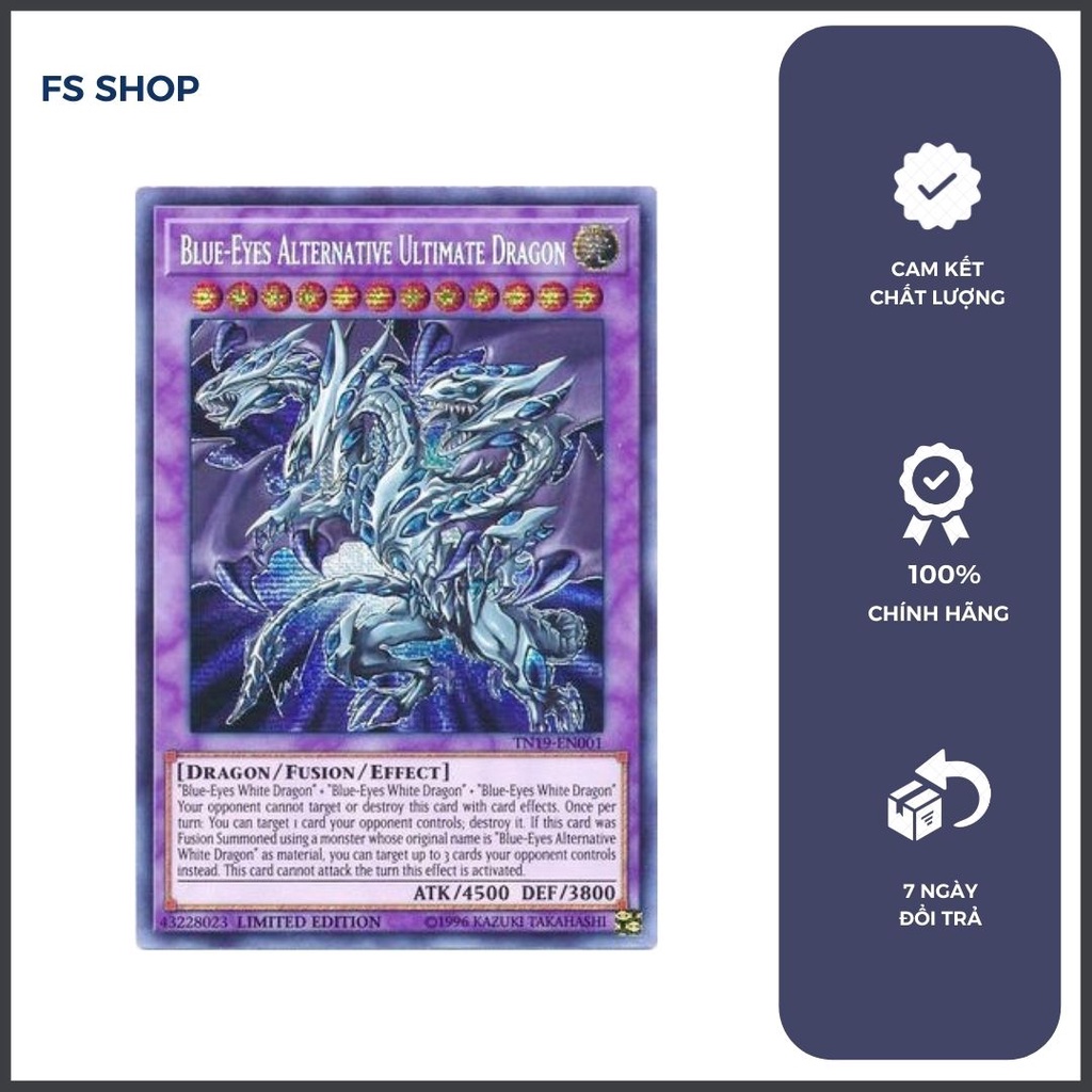 Thẻ Bài Yugioh Chính Hãng – Blue-Eyes Alternative Ultimate Dragon (Prismatic Secret Rare)