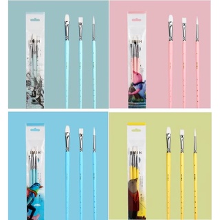 Set 3 cọ vẽ himi x miya little bird màu pastel chính hãng