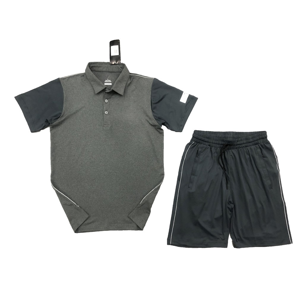 Bộ thể thao cổ bẻ vải xuất dư siêu co giãn thoáng mát | BigBuy360 - bigbuy360.vn