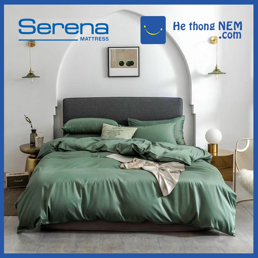 Bộ Chăn Ga Gối Phủ Nệm Lụa Ai Cập SERENA Ga Trải Giường Cao Cấp Set Tencel Chuẩn Khách Sạn 5 Sao - Hệ Thống Nệm