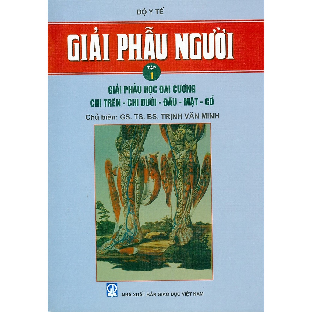 Sách - Giải Phẫu Người - Tập 1 - Giải Phẫu Học Đại Cương - Chi Trên - Chi Dưới - Đầu - Mặt - Cổ