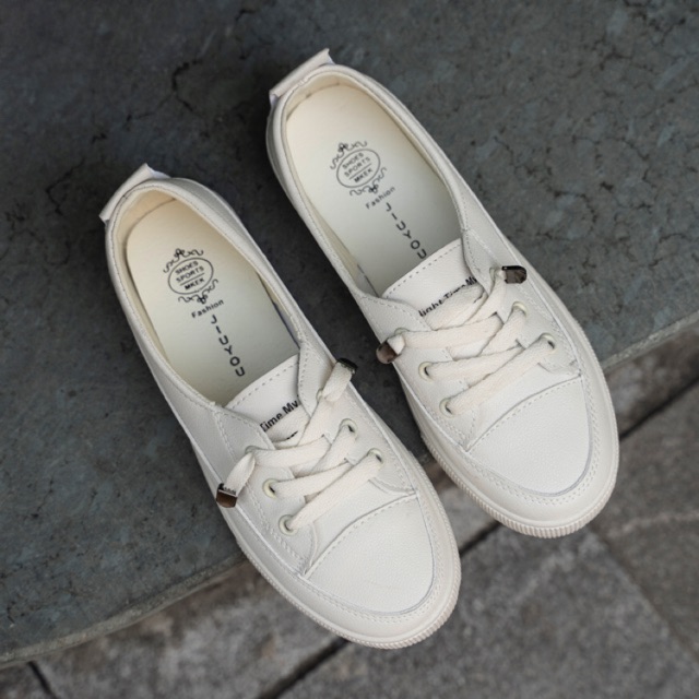 [ảnh thật] Giầy lười basic ( Trắng, Be)