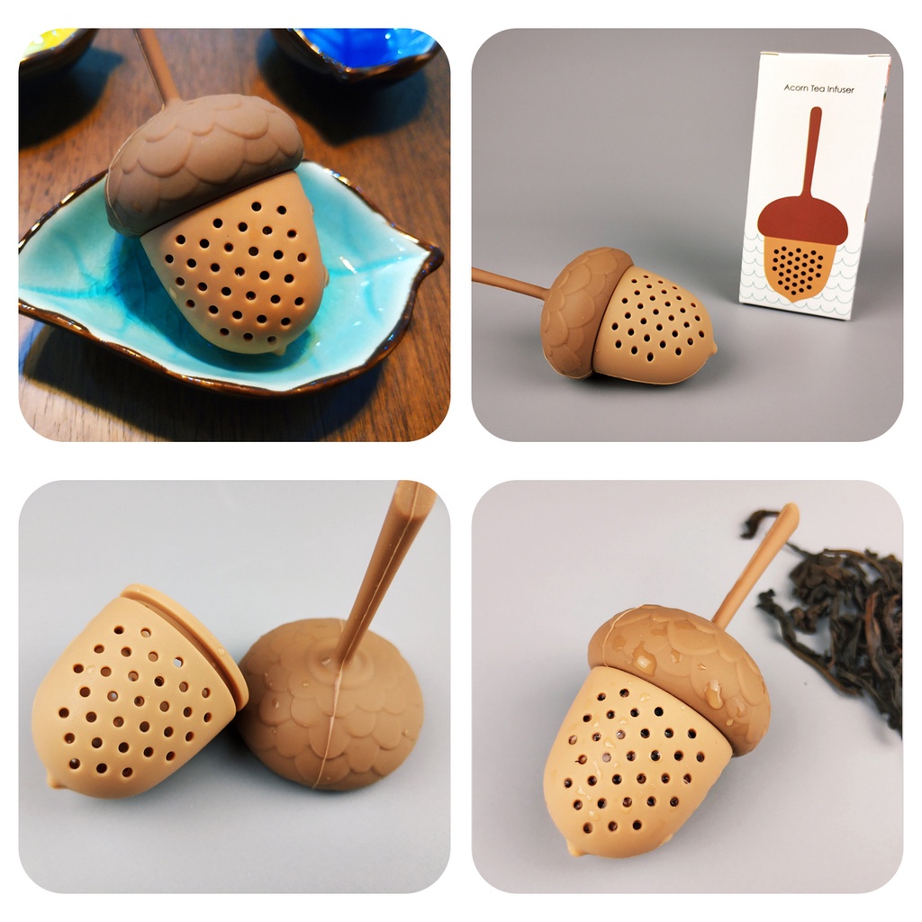 [proflyVN]1 pcs Tea Infuser Silicone Acorn Strainer, Acorn Loose Leaf Filter, Acorn Nut