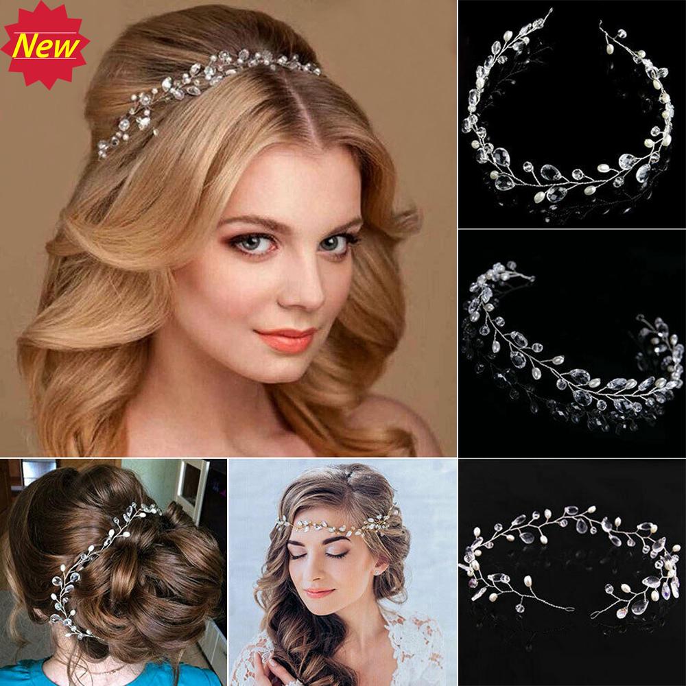 HOBBYIN Cài tóc cô dâu đính đá thời trang nữ dễ thương