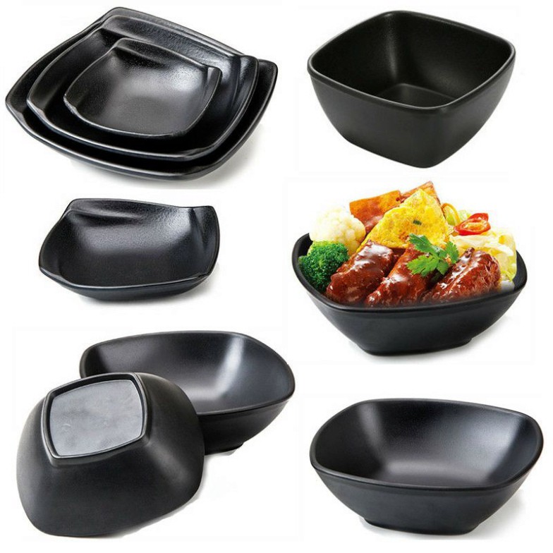 Chén bát đựng món khai vị màu đen cao cấp cách điệu kiểu Hàn Quốc