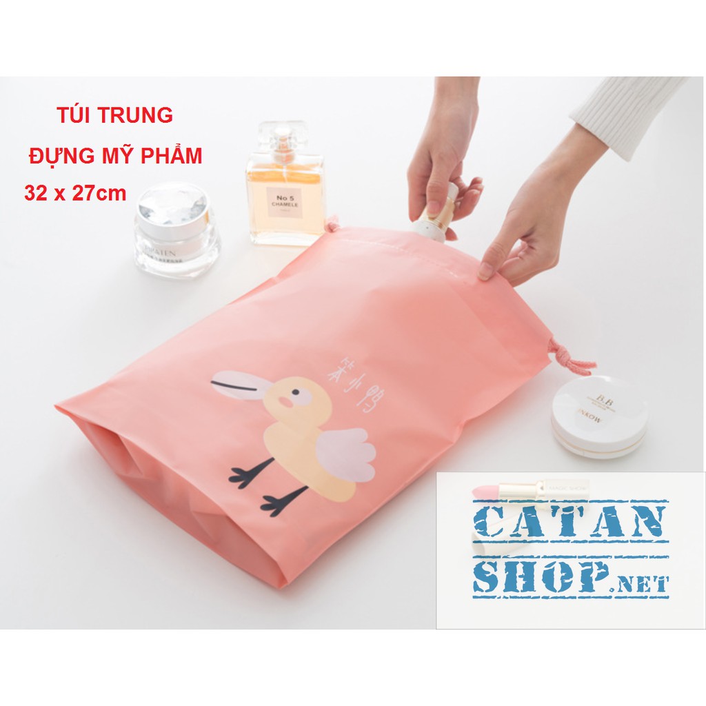 Combo 3 Túi Đựng Đồ Du Lịch dây rút hoạt hình xếp đồ gọn gàng trong vali Chống Thấm Bag in Bag (giao ngẫu nhiên)