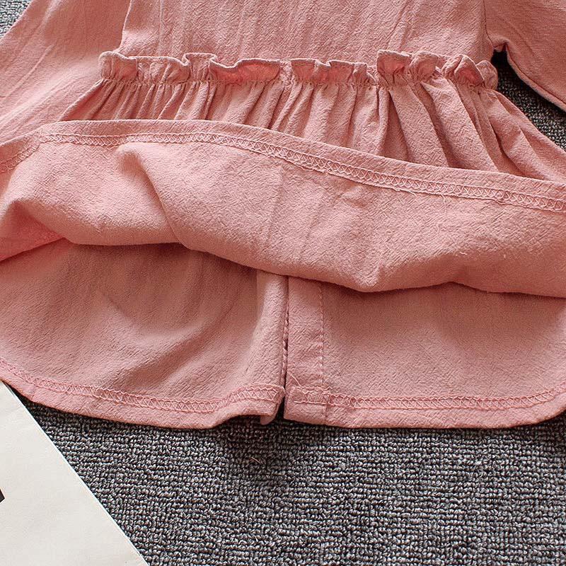 Đầm tay dài in họa tiết hoa dễ thương cho bé gái