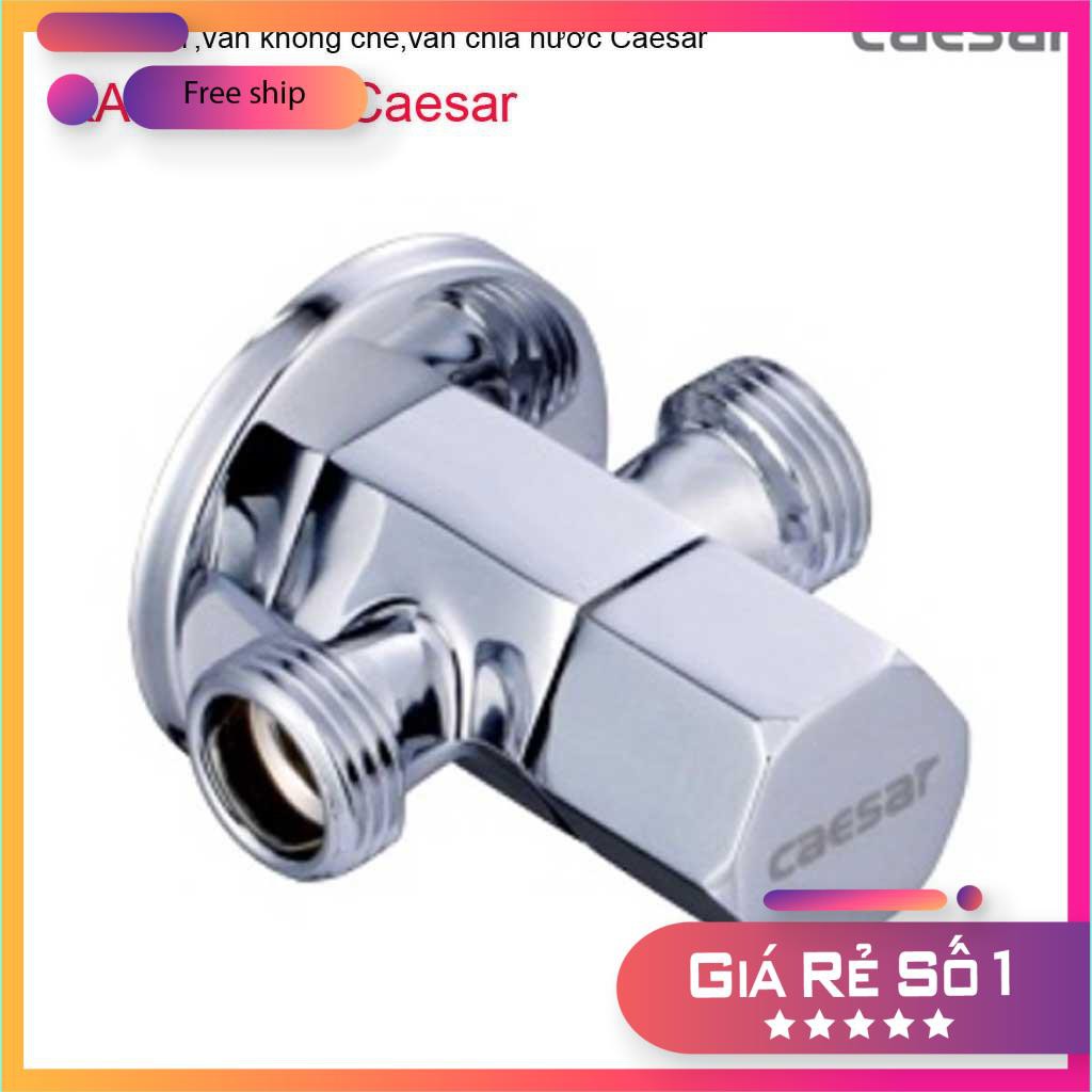 Van chia nước Caesar chính hãng - tê cầu có khóa , van chữ T-van khóa giảm áp lực nước gắn cho bồn cầu và vòi xịt