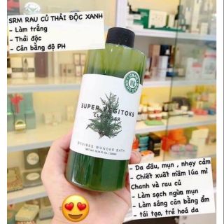 Sữa rửa mặt thải độc rau củ Super Vegitoks Cleanser 300ml