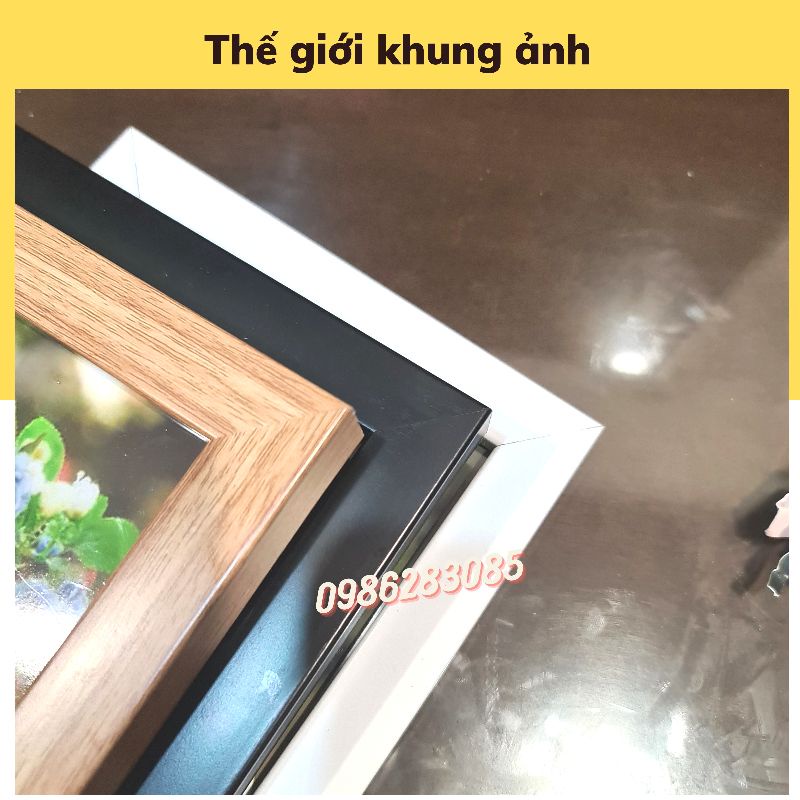 Khung ảnh 15x21 để bàn giá rẻ, khung hình tặng kèm chân để bàn rời, dùng keo gắn rất dễ dàng