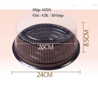 Hộp Nhựa Đế Đen A024